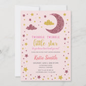 Twinkle Twinkle Little Star Baby Dusche Einladung (Vorderseite)