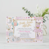 Twinkle Twinkle Little Star Baby Dusche Einladung (Stehend Vorderseite)