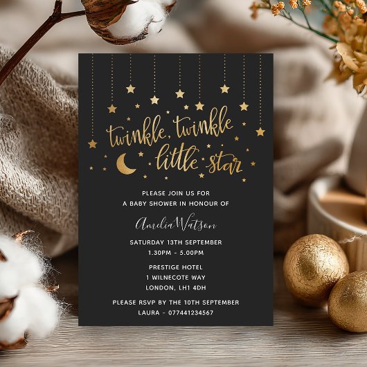 Twinkle Twinkle Little Star Baby Dusche Einladung