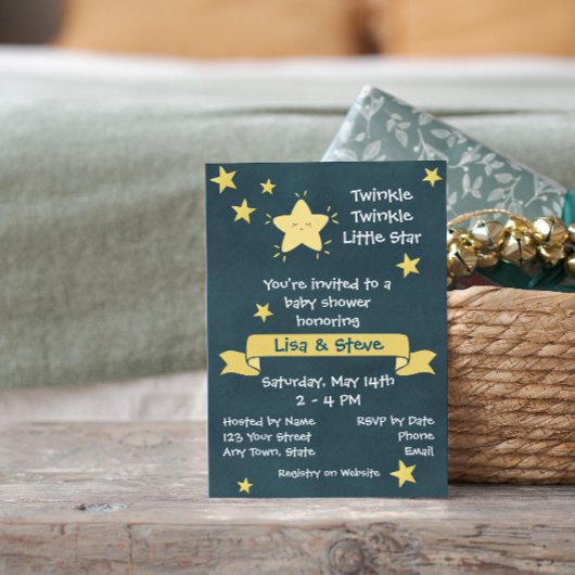 Twinkle Twinkle Little Star Baby Dusche Einladung