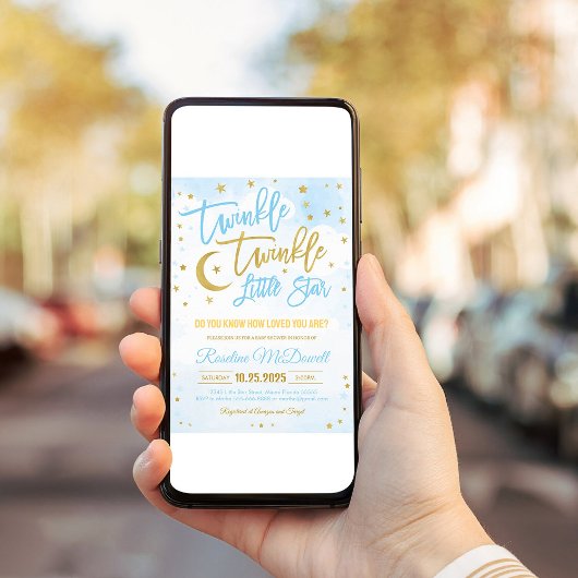 Twinkle Twinkle Little Star Baby Dusche Einladung