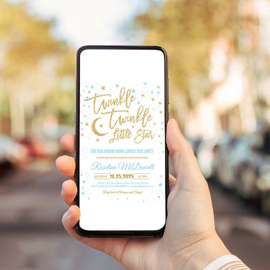 Twinkle Twinkle Little Star Baby Dusche Einladung