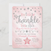 Twinkle Twinkle Little Star Baby Dusche Einladung (Vorderseite)