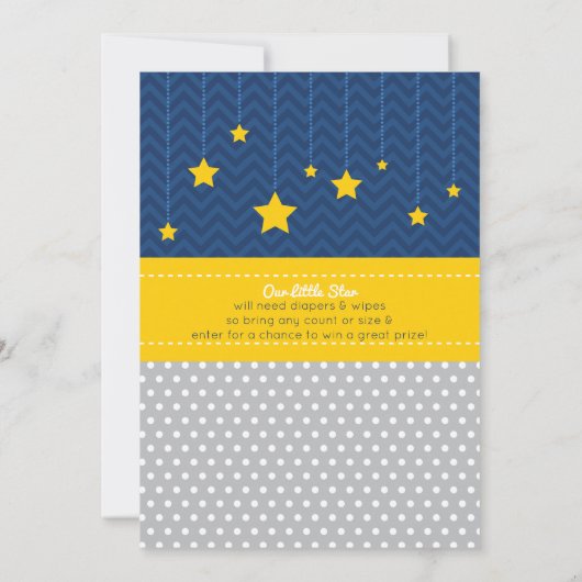 Twinkle Twinkle Little Star Baby Dusche Einladung (Rückseite)
