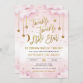 Twinkle Twinkle Little Star Baby Dusche Einladung (Vorne/Hinten)