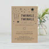 Twinkle Twinkle Little Star Baby Dusche Einladung (Stehend Vorderseite)