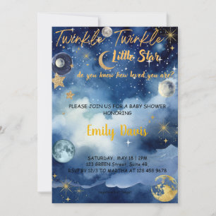 Twinkle Twinkle Little Star Baby Dusche Einladung