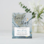 Twinkle Twinkle Little Star Baby Dusche Einladung (Stehend Vorderseite)