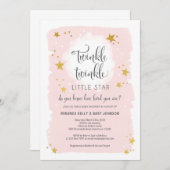 Twinkle Twinkle Little Star Baby Dusche Einladung (Vorne/Hinten)