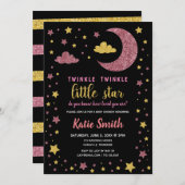 Twinkle Twinkle Little Star Baby Dusche Einladung (Vorne/Hinten)