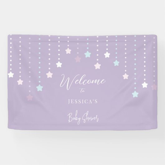 Twinkle Twinkle Little Star Baby Dusche Empfang Banner (Horizontal)