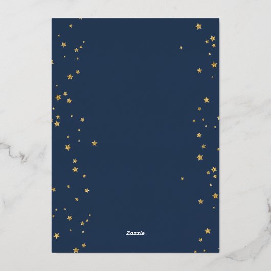 Twinkle Twinkle Little Star Baby Dusche Folieneinladung (Rückseite)