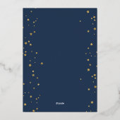 Twinkle Twinkle Little Star Baby Dusche Folieneinladung (Rückseite)