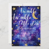 Twinkle Twinkle Little Star Baby Dusche Galaxy in Einladung (Vorderseite)