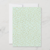 Twinkle Twinkle Little Star Baby Dusche Gold/Minze Einladung (Rückseite)