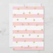 Twinkle Twinkle Little Star Baby Dusche Pink Gold Einladung (Rückseite)