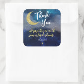 Twinkle Twinkle Little Star Baby Dusche Quadratischer Aufkleber (Tasche)