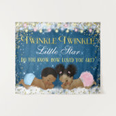 Twinkle Twinkle Little Star Baby Dusche Rückwürfe Wandteppich (Vorderseite (Horizontal))