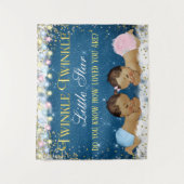 Twinkle Twinkle Little Star Baby Dusche Rückwürfe Wandteppich (Vorderseite)