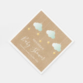 Twinkle Twinkle Little Star Baby Dusche Rustikal Serviette (Ecke)