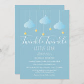 Twinkle Twinkle Little Star Baby Dusche / Sprinkle Einladung (Vorne/Hinten)