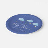 Twinkle Twinkle Little Star Baby Dusche / Sprinkle Pappteller (Schrägansicht)