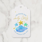 Twinkle Twinkle Little Star Baby Dusche Vielen Dan Geschenkanhänger (Rückseite)