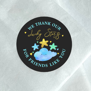 Twinkle Twinkle Little Star Baby Dusche Vielen Dan Runder Aufkleber