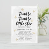 Twinkle Twinkle Little Star Baby Dusche von Mail Einladung (Stehend Vorderseite)