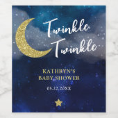 Twinkle Twinkle Little Star Baby Dusche Weinetikett (Einzelnes Label)