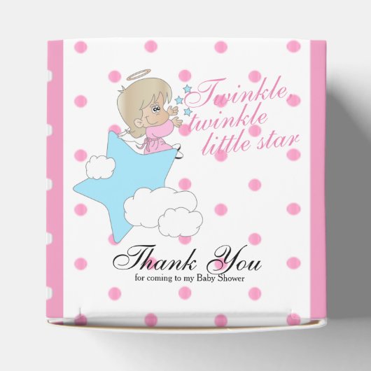Twinkle, Twinkle Little Star - Baby Girl Danke Geschenkschachtel (Oben)