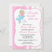 Twinkle, Twinkle Little Star - Baby Girl Einladung (Vorderseite)