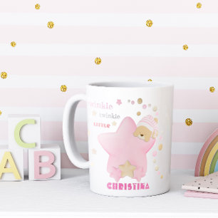 Twinkle Twinkle Little Star Baby Girl Teddy Bear Kaffeetasse