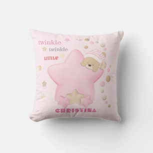 Twinkle Twinkle Little Star Baby Girl Teddy Bear Kissen