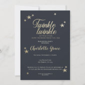 Twinkle Twinkle Little Star Baby Reveal Party Einladung (Vorderseite)