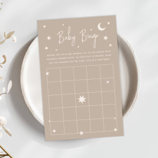 Twinkle Twinkle Little Star Baby Shower Bingo Card
