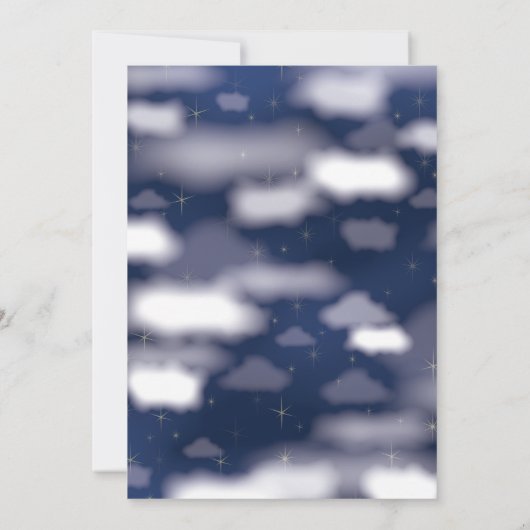 Twinkle Twinkle Little Star Baby Shower Celestial Einladung (Rückseite)