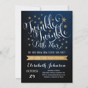 Twinkle Twinkle Little Star Baby Shower Einladung
