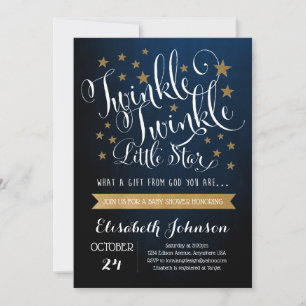 Twinkle Twinkle Little Star Baby Shower Einladung