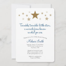 Twinkle Twinkle Little Star Baby Shower Einladung