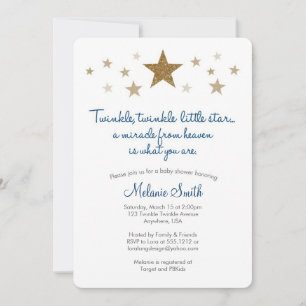 Twinkle Twinkle Little Star Baby Shower Einladung