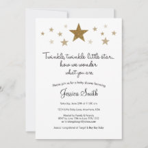 Twinkle Twinkle Little Star Baby Shower Einladung