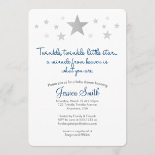 Twinkle Twinkle Little Star Baby Shower Einladung