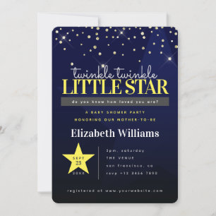 Twinkle Twinkle Little Star Baby Shower Einladung