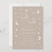 Twinkle Twinkle Little Star Baby Shower Einladung (Vorderseite)