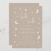 Twinkle Twinkle Little Star Baby Shower Einladung (Vorne/Hinten)