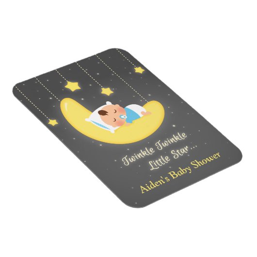 Twinkle Twinkle Little Star Baby Shower Favoriten Magnet (Rechte Seite)