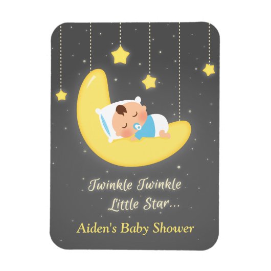 Twinkle Twinkle Little Star Baby Shower Favoriten Magnet (Vertikal)