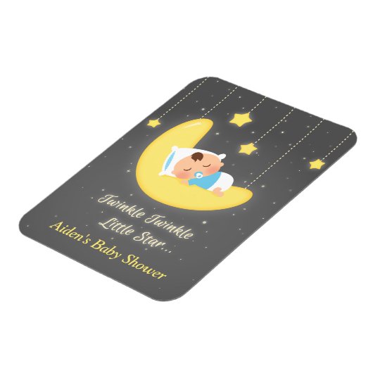 Twinkle Twinkle Little Star Baby Shower Favoriten Magnet (Linke Seite)