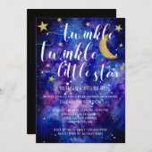 Twinkle Twinkle Little Star Baby Shower Galaxy Einladung (Vorne/Hinten)